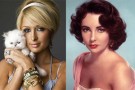 Paris Hilton shoe – Out, Elizabeth Taylor perfume – In