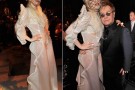 Lady Gaga in Francesco Scognamiglio all’evento White Tie & Tiara Ball