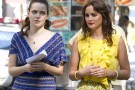 Leighton Meester in giallo sul set di Gossip Girl