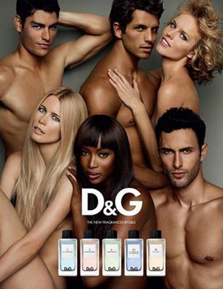 D&G Fragrance Anthology, supermodels a nudo by Mario Testino