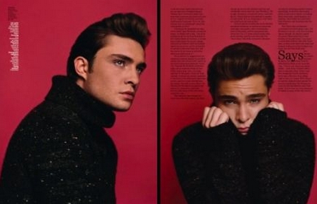 Ed Westwick, sulla copertina di Arena Homme Plus