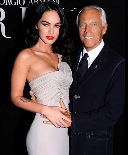 megan fox e giorgio armani