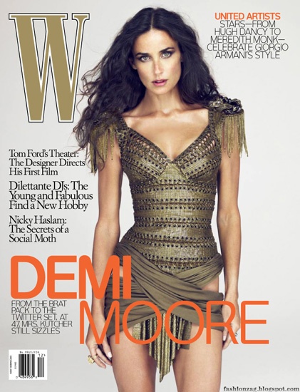 Demi Moore in copertina sul numero di dicembre della rivista W