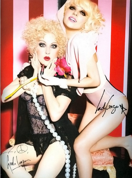 Lady Gaga e Cindy Lauper testimonial Adv Spring Summer 2010 della Mac Viva Glam