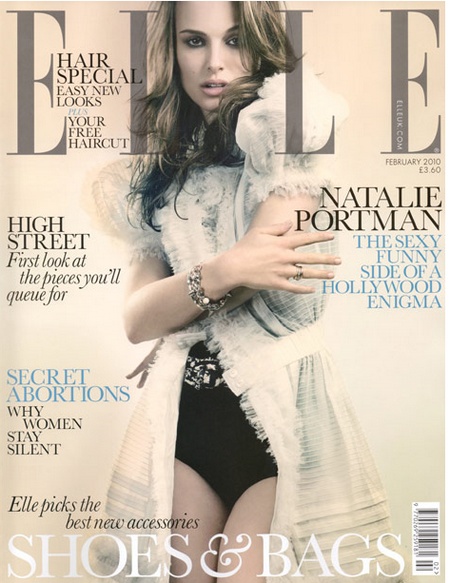 Natalie Portman sulla copertina di Elle UK di febbraio 2010