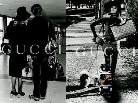 Gucci, campagna pubblicitaria Vintage anni sessanta per la linea di orologi