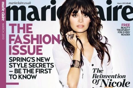 Copertina inglese di Marie Claire marzo 2010 dedicata a Nicole Richie