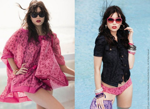 Daisy Lowe per la campagna Louis Vuitton Cosmic Blossom primavera estate 2010  