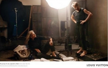 Kate Moss ballerina con Mikhail Baryshnikov per una Campagna pubblicitaria di Louis Vuitton
