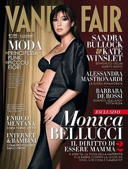 Monica Bellucci incinta su Vanity Fair