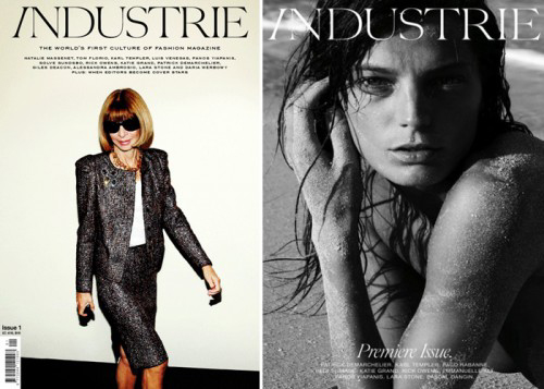Anna Wintour in copertina per il lancio di Industrie magazine 