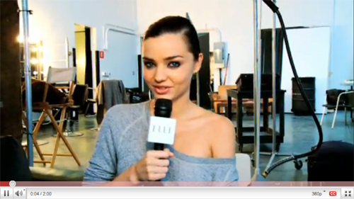 Miranda Kerr shooting e video del Making of per Elle  