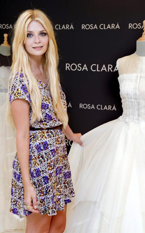 Mischa Barton in abito da sposa Rosa Clara