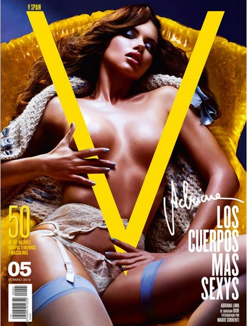 adriana lima V magazine