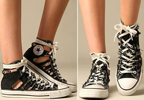 Converse All Star personalizzate e strappate Modalizer