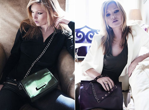 Kate Moss borse Longchamp: le immagini della collezione autunno inverno 2010-2011