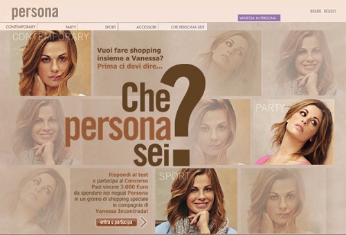 Concorso Persona per vincere lo shopping con Vanessa Incontrada