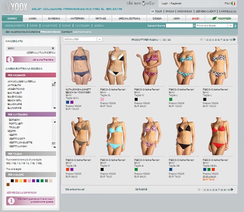 Bikini shop online: il personal shopper per i saldi estate 2010 