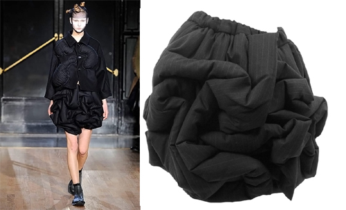 Look dell'autunno inverno: la gonna Comme des Garcons su Colette