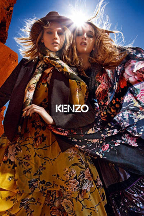 Lily Donaldson e Sasha Pivovarova story delle testimonial della nuova ad Kenzo FW 2010-11