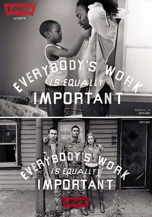 Campagna Levi’s Everybody’s Work Is Equally Important Go Forth 