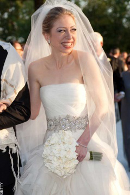 Chelsea Clinton sposa in Vera Wang