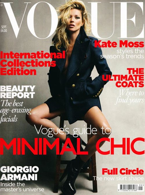 Kate Moss su Vogue UK Settembre 2010 