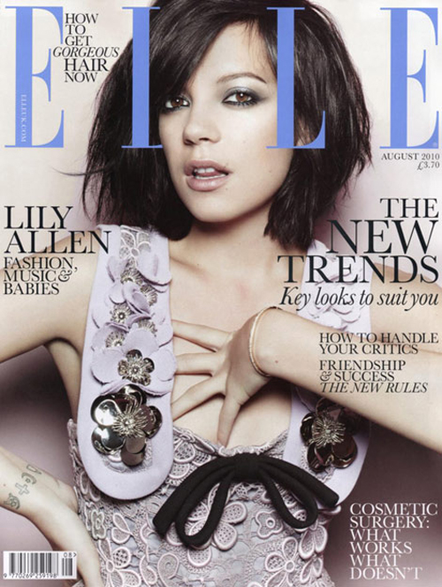 Lily Allen per la cover di Elle UK di Agosto 2010