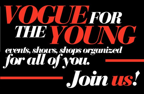 Vogue Italia inaugura il link Vogue per i giovani e organizza passerelle ein plein air. Who is on Next?