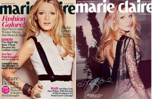 Gossip Girl 4: Blake Lively cover girl su Marie Claire UK di ottobre 2010