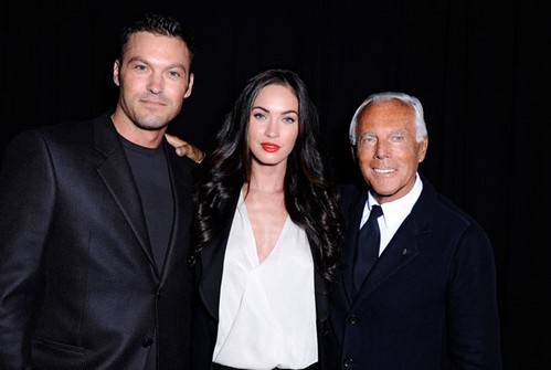 Megan Fox e Brian Austin Green alla sfilata di Giorgio Armani