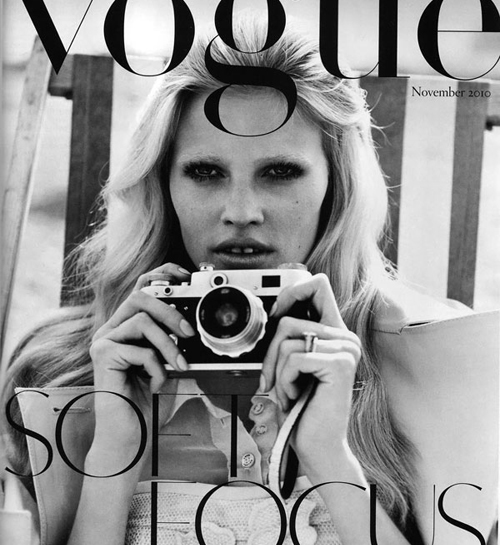 Lara Stone sulla copertina di Vogue UK Novembre 2010