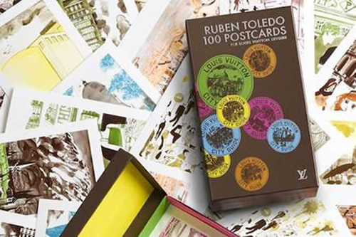 Idee regalo Natale 2010: Louis Vuitton Cityguide con 100 Cartoline Ruben Toledo 
