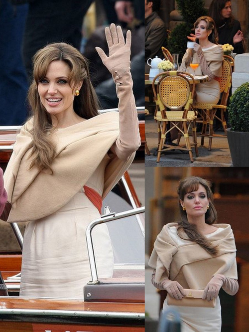Angelina Jolie con i guanti Sermoneta Gloves in The Tourist