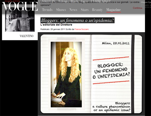Fashion Bloggers: fenomeno o epidemia? Modalizer risponde al Post di Franca Sozzani 