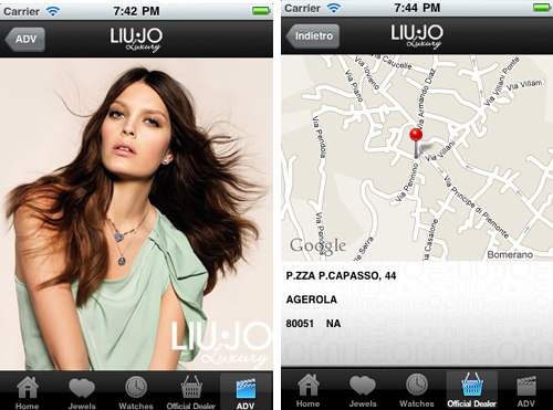 Con l'app Liu Jo Luxury, la collezione p/e 2011 è anche su iPhone