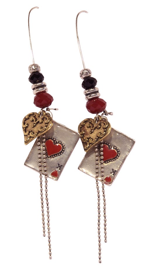 orecchini carte cuore
