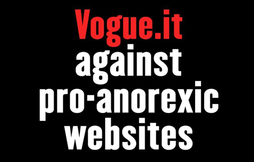 Vogue Italia contro i siti e i blog pro anoressia