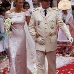 Charlene Wittstock veste giorgio Armani per il suo matrimonio con il Principe alberto di Monaco