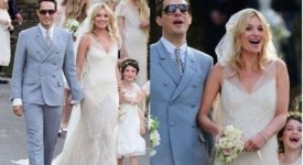 kate moss splendida sposa rock in John Galliano