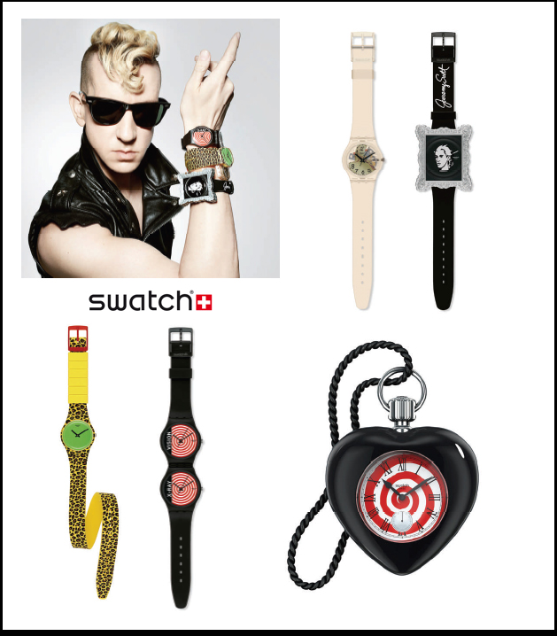 jeremy scott  limited edition swatch modello a cuore da taschino