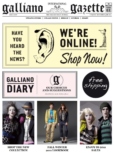 galliano negozio online apertura store ufficiale online