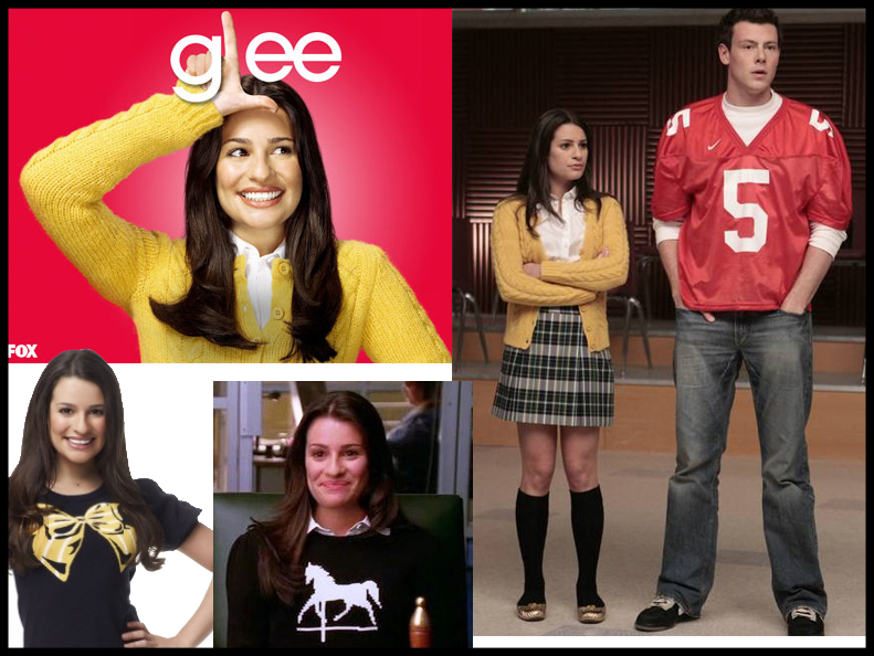 look rachel berry glee maglioni gonne ballerine trucco capelli