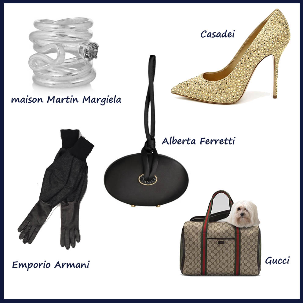 accessori donna natale 2011 armani casadei margiela alberta ferretti gucci scarpe borse bracciale guanti