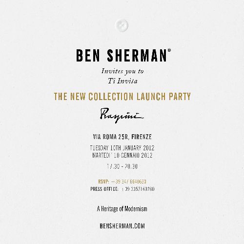 Pitti Uomo 2012: Special Event Ben Sherman presso la Boutique Raspini 
