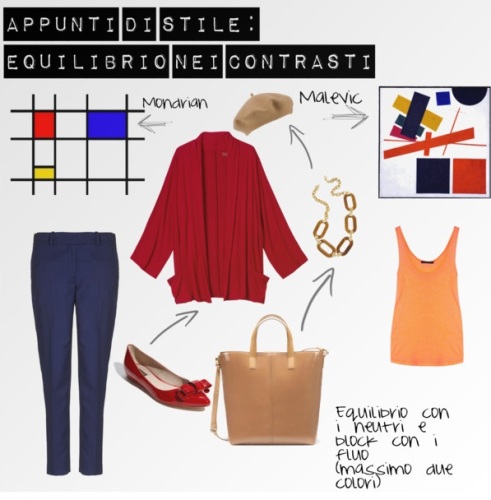 idee look equilibrio contrasti trend color block