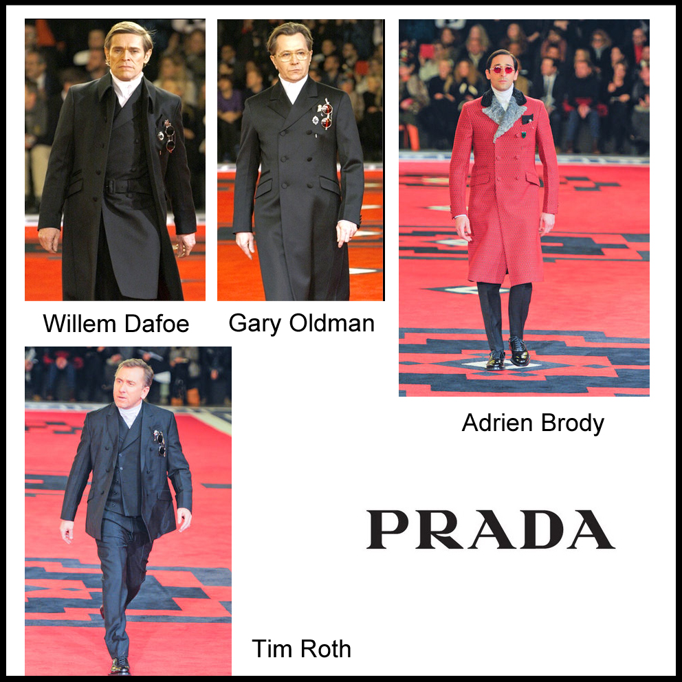 adrien brosy gary oldman tim roth willem dafoe prada sfilata milano moda uomo autunno inverno 2012 2013