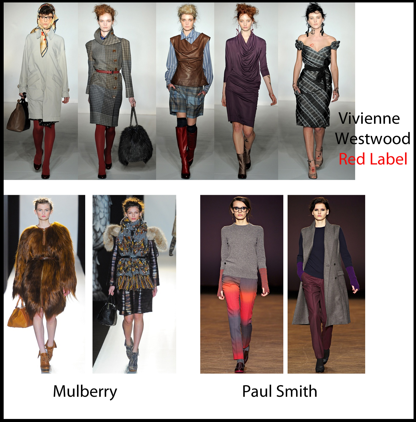 london fashion week paul smith mulberry vivienne westwood red label