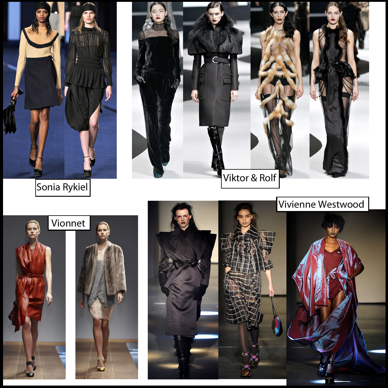 rykiel westwood viktor & rolf vionnet paris fashion week 