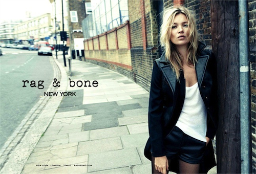 Kate Moss testimonial per Rag & Bone a/i 2012-2013